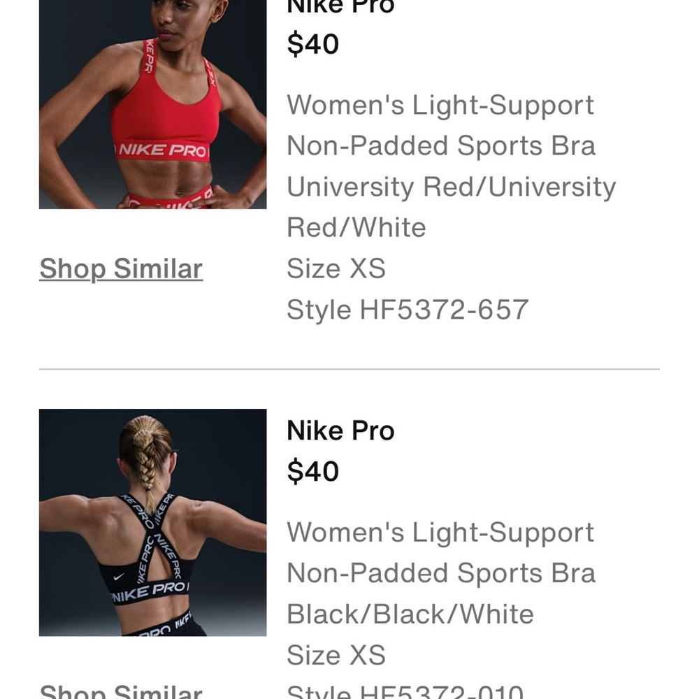 Nike Pro Women's Sports Bra - Picture 3 of 5